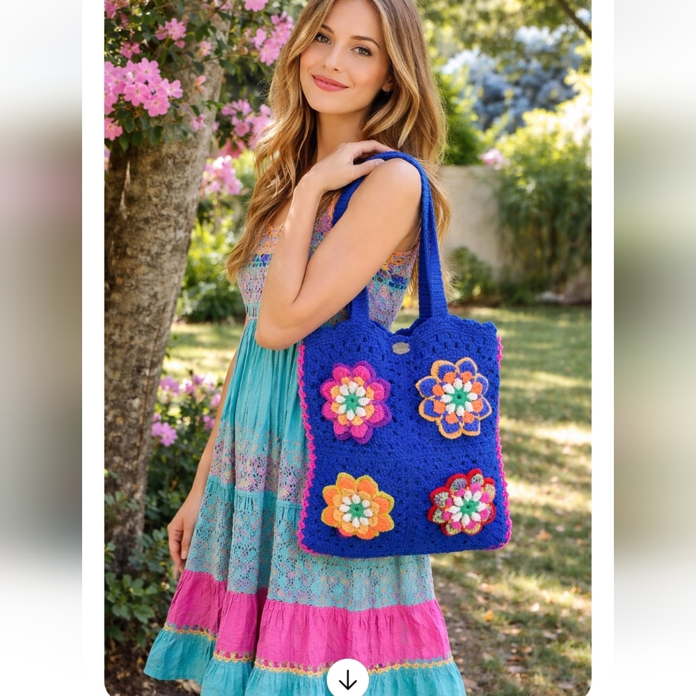 Handmade Crochet Women's Shoulder Bag